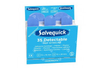 Salvequick wondpleister strips detectable blauw refill dispenser 35 st
ref 51030127
