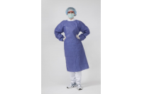 Klinion protection isolatieschort non-woven lange mouwen en tricot
manchet 125cm 50st blauw ref 522210